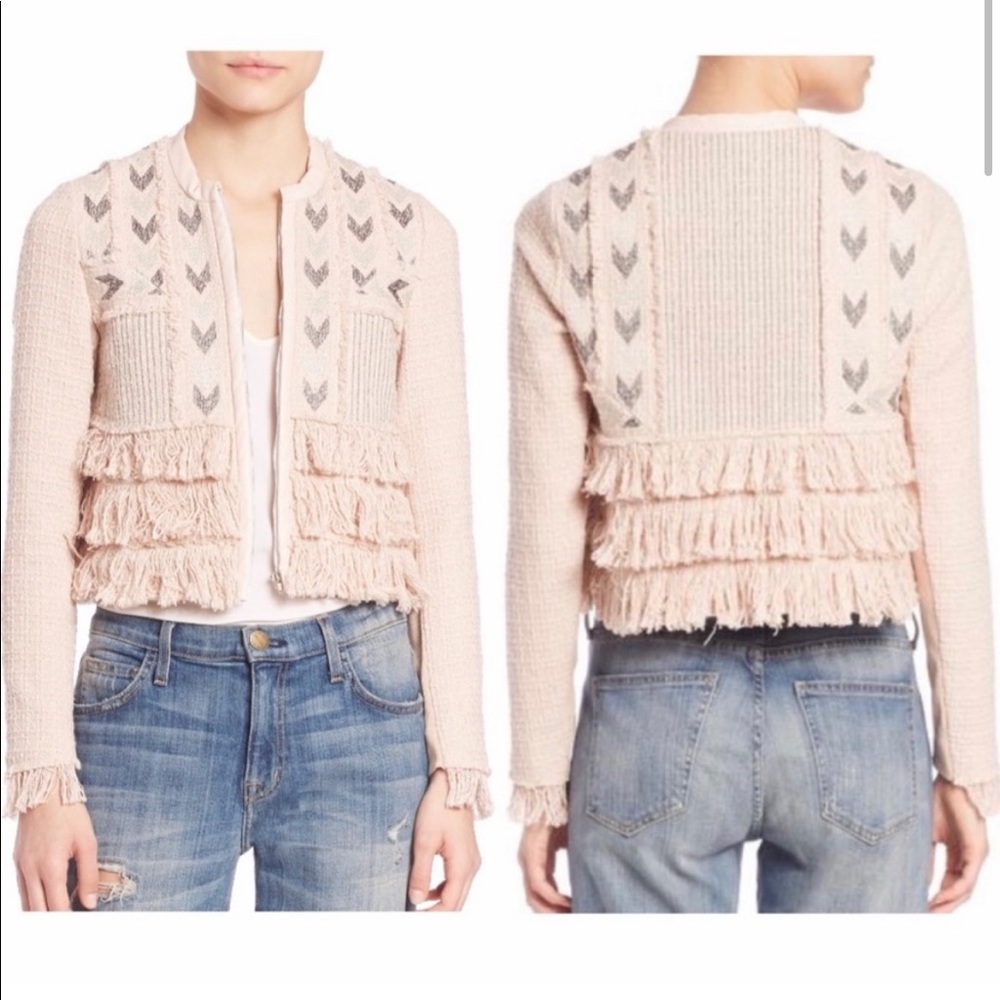 Rebecca Taylor Embroidered Fringe jacket